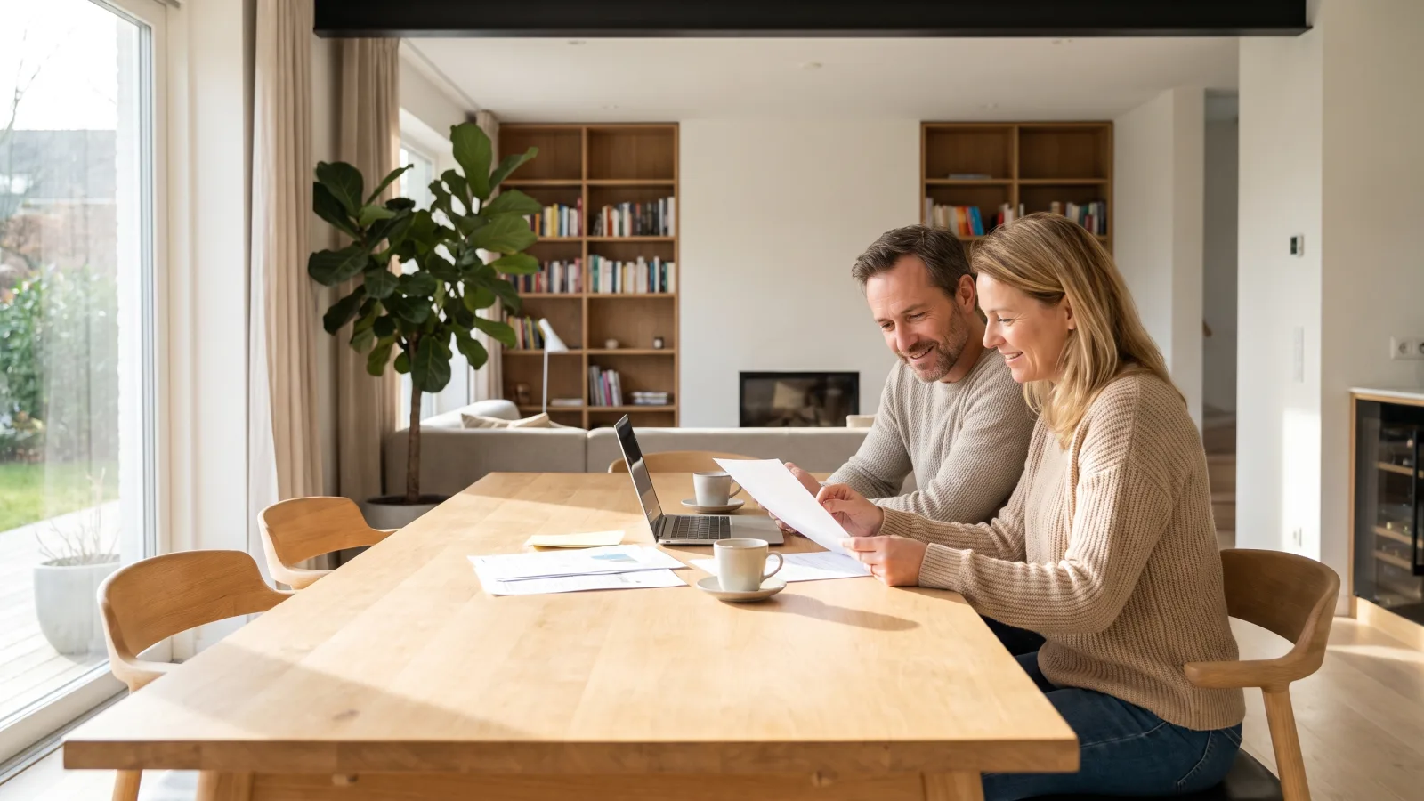 Couple comparant les garanties avant de changer de mutuelle sante