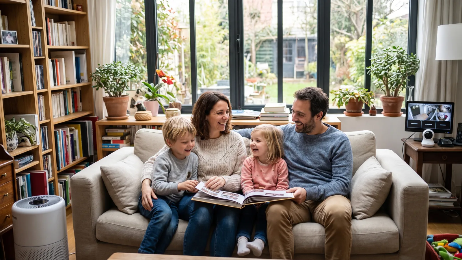 Famille protégée par une mutuelle santé sans délai de carence